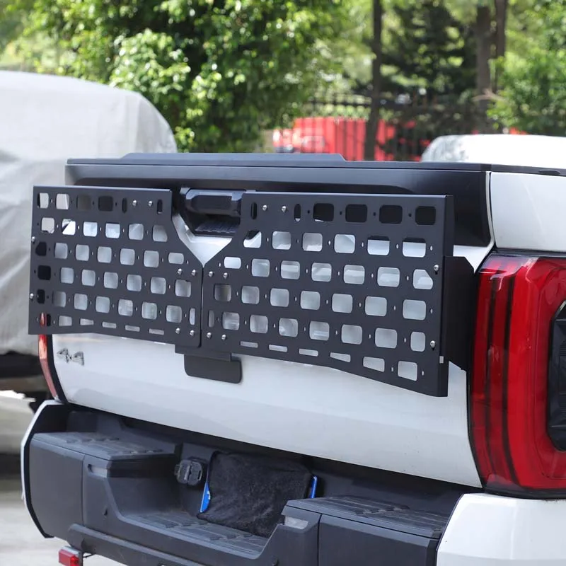 

2022-2024 For Toyota Tundra tailgate outer tool hanging plate, aluminum alloy black, car rear tailgate hanging plate accessories