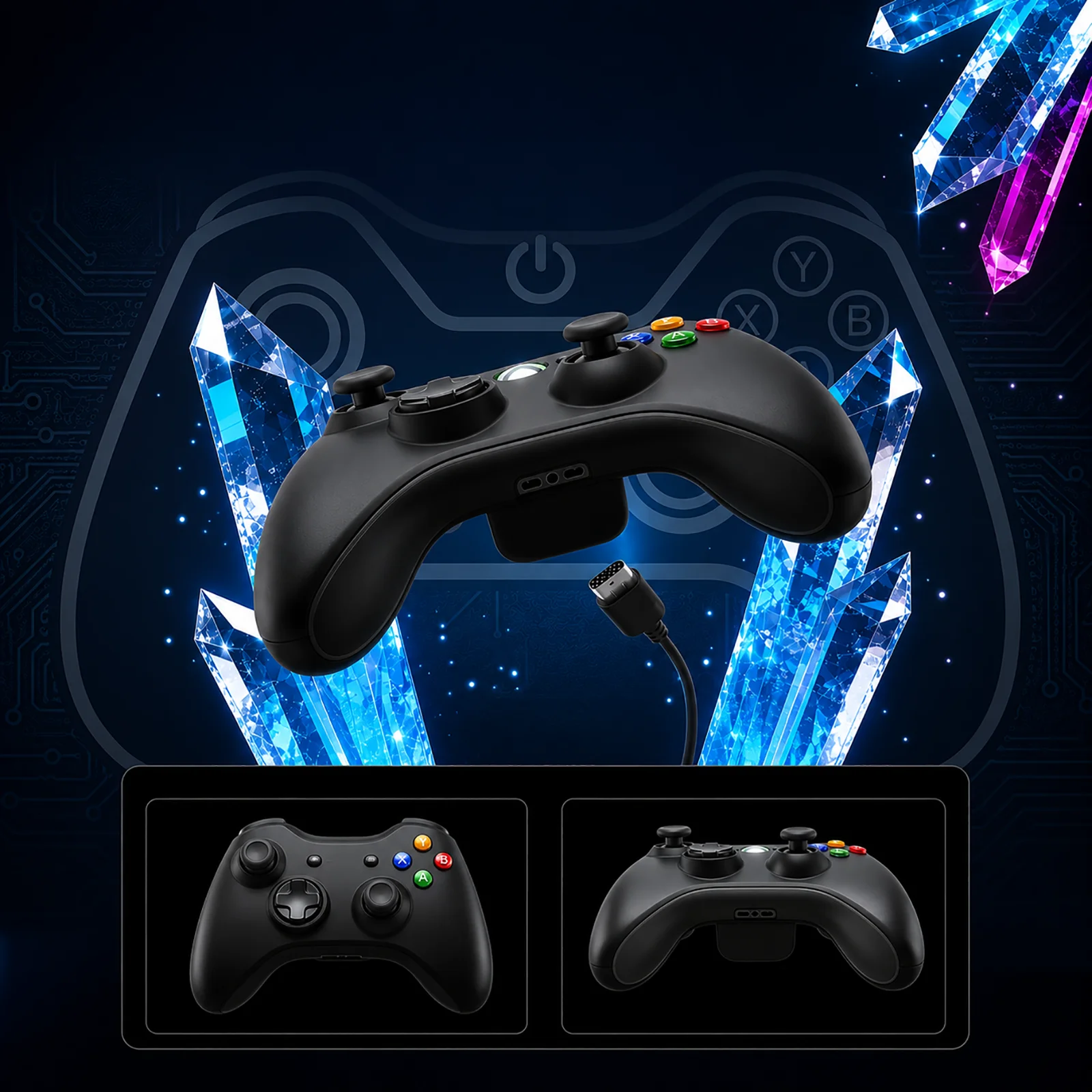 For compatible with Xbox 360  Console Games New Wireless Controller — Plug-and-Play, Multifunctional Arcade Gamepad
