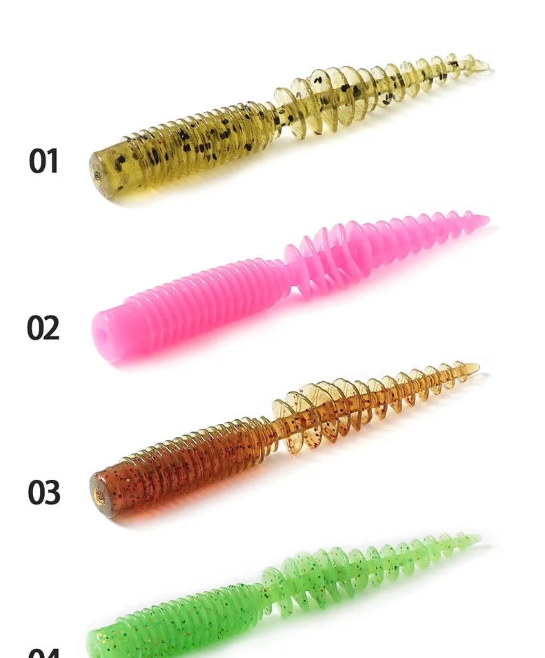 SUNMILE Angeln Weichen Köder Wurm 65mm/1,2g 10 teile/los Künstliche Köder Angeln Wobbler Leurre Souple Köder bass Barsch Forelle Köder – Detail 6