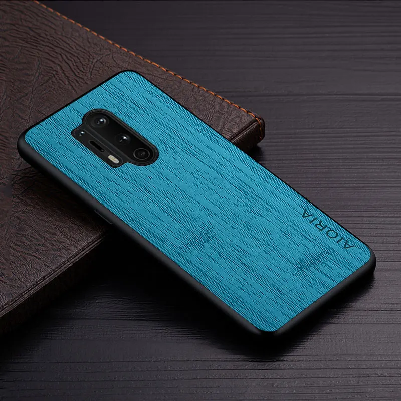 Pokrowiec na Oneplus 8T 8 Pro 5G funda bambusowy wzór drewna skórzany pokrowiec na telefon luksusowy pokrowiec na Oneplus 8 pro Case capa