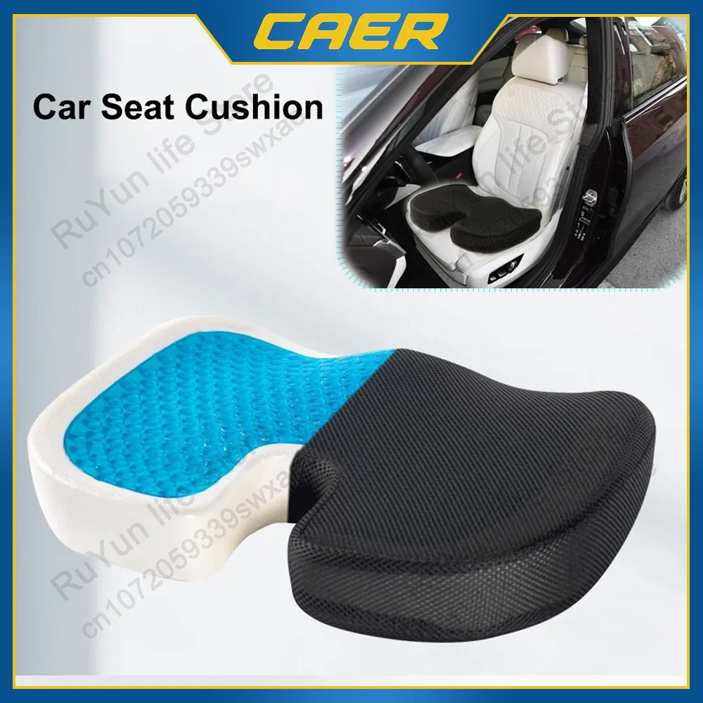 U-Shaped Seat Cushion Memory Foam Pad with Non-slip Gel for Long-time Driving Relief Car Home Chair Coccyx Tailbone Protector