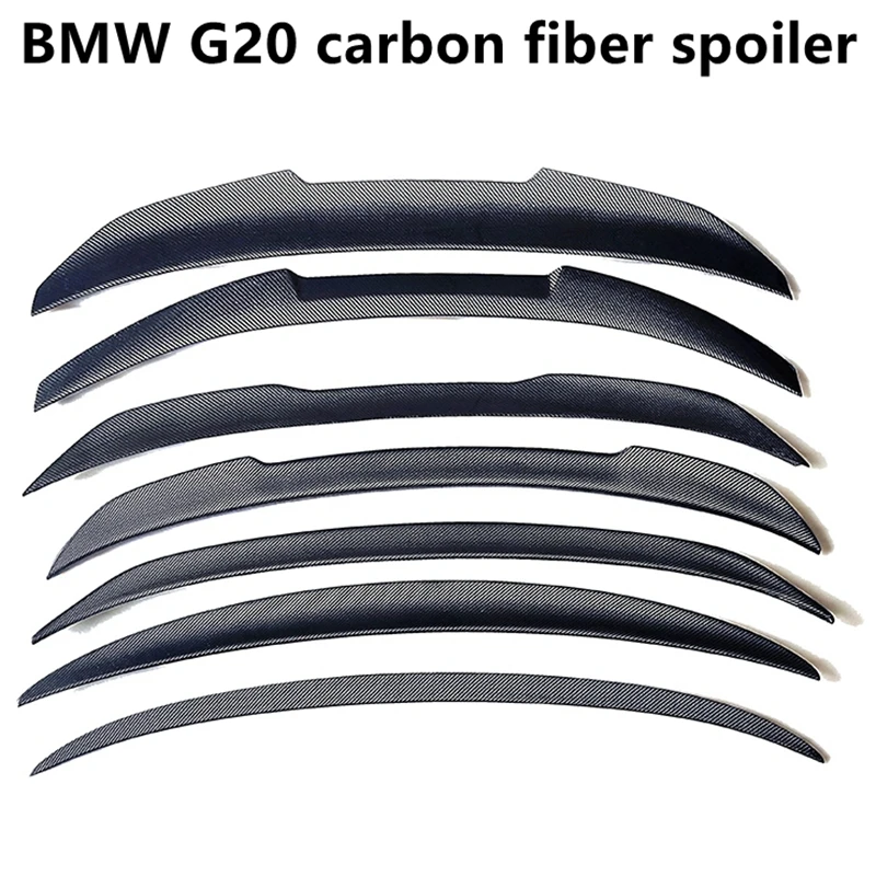 For BMW G20 G28 M3 Carbon Fiber Car Rear Spoiler Wing Trunk Lip New 3Series 320i 325i 328i 2019 2020 2021 2022 2023 Carbon Fiber