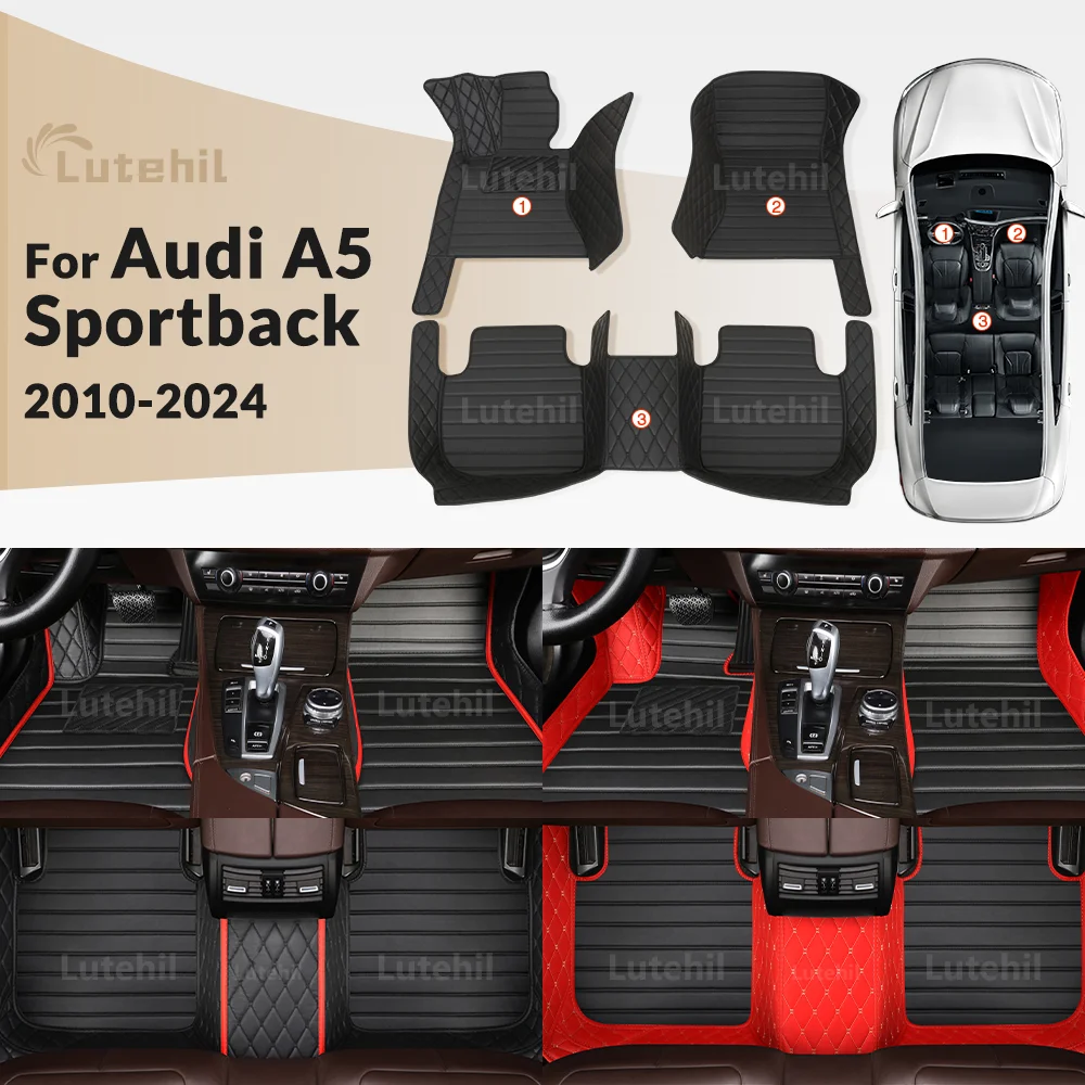 

LUTEHIL для Audi A5 Sportback (4 двери) 2010-2024 23 22 21 20 пользовательские автомобильные коврики автомобильный ковер чехол аксессуары для интерьера