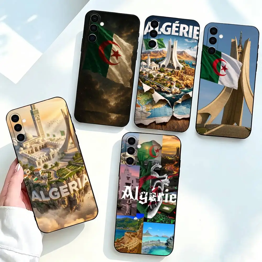 A-Algeria-a Flag-g  Phone Case Black Silicone Soft For Samsung Galaxy A73,A72,A71,A70,A53,A52,A51