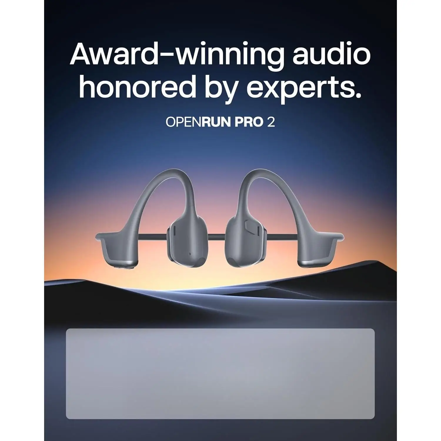 H-New OpenRun Pro 2 - سماعات رأس رياضية مفتوحة الأذن، توصيل عظمي - مع شريط عاكس - مقاومة للعرق، سماعات رأس للتمرين #2