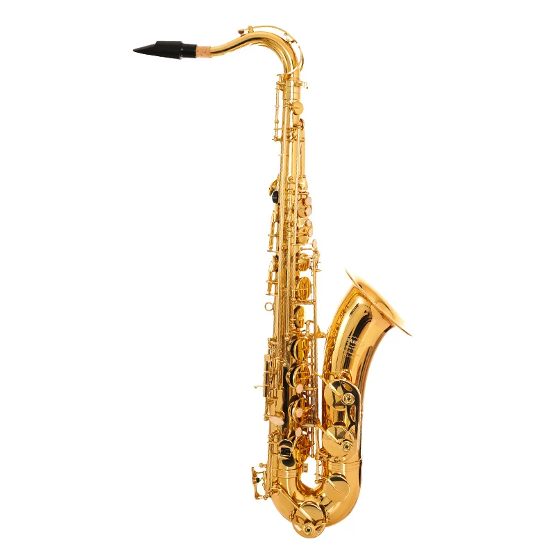 Saxophone ténor professionnel b-flat, Instrument de grande Performance avec ton riche, Version dorée recommandée