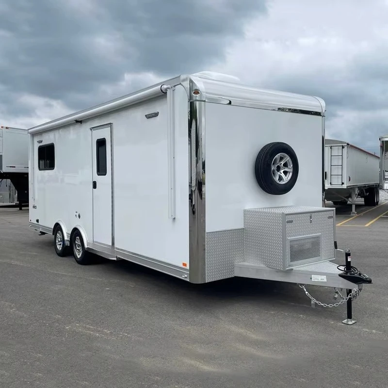 Customized Outdoor Construction Job Site Office Mobile Container Trailer on Wheels Caravan Office for Workers