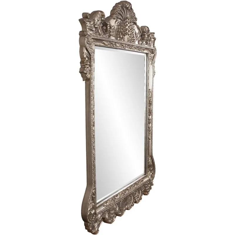 Marquette Antique Oversized Full Length Mirror, Ornate Full Body Standing Floor Mirror, Large Leaning Wall Mirror