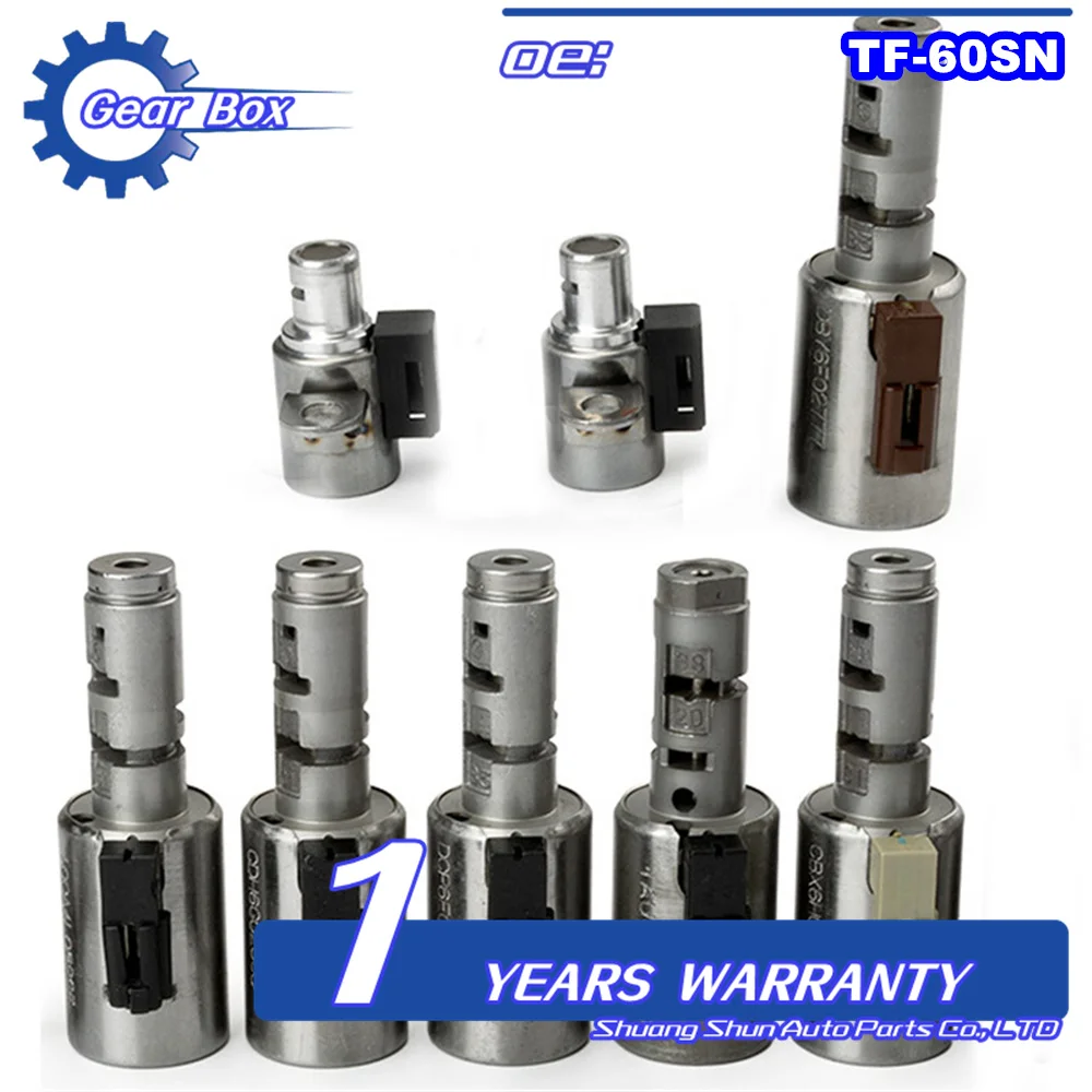 

8Pcs 09G TF60SN 6-Speed Transmission Solenoid Set for - TT Golf Jetta Passat Sharran Touran Mini Skoda 2003-2011