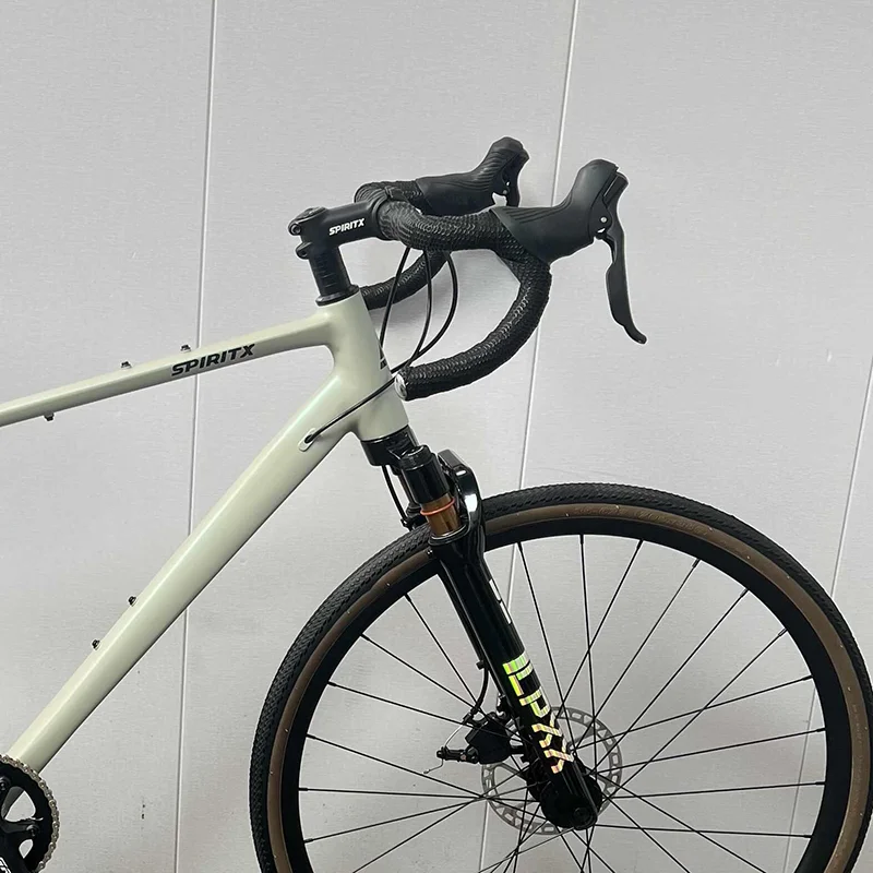 432/470/520 مللي متر الألومنيوم الحصى دراجة دلو المحور بيند Handle10 سرعة الحصى الطريق دراجة امتصاص الصدمات شوكة ، اللون يدعم DIY بها بنفسك