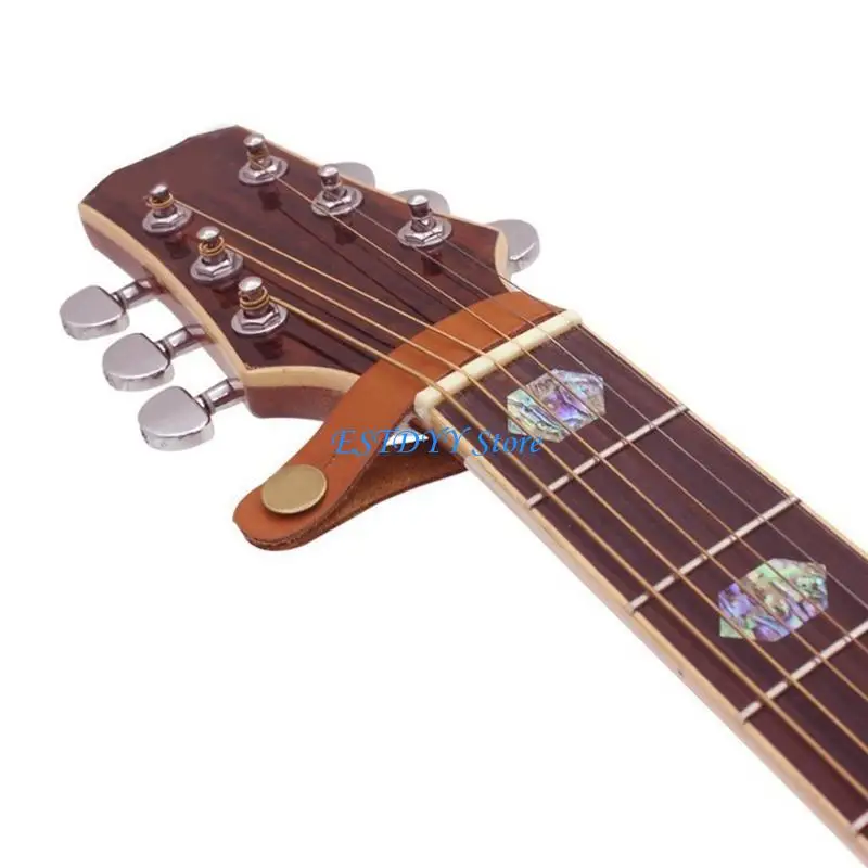 

G6DE Leather Guitar Neck Strap Button Headstock Adapter Tie Guitar Neck Strap Link