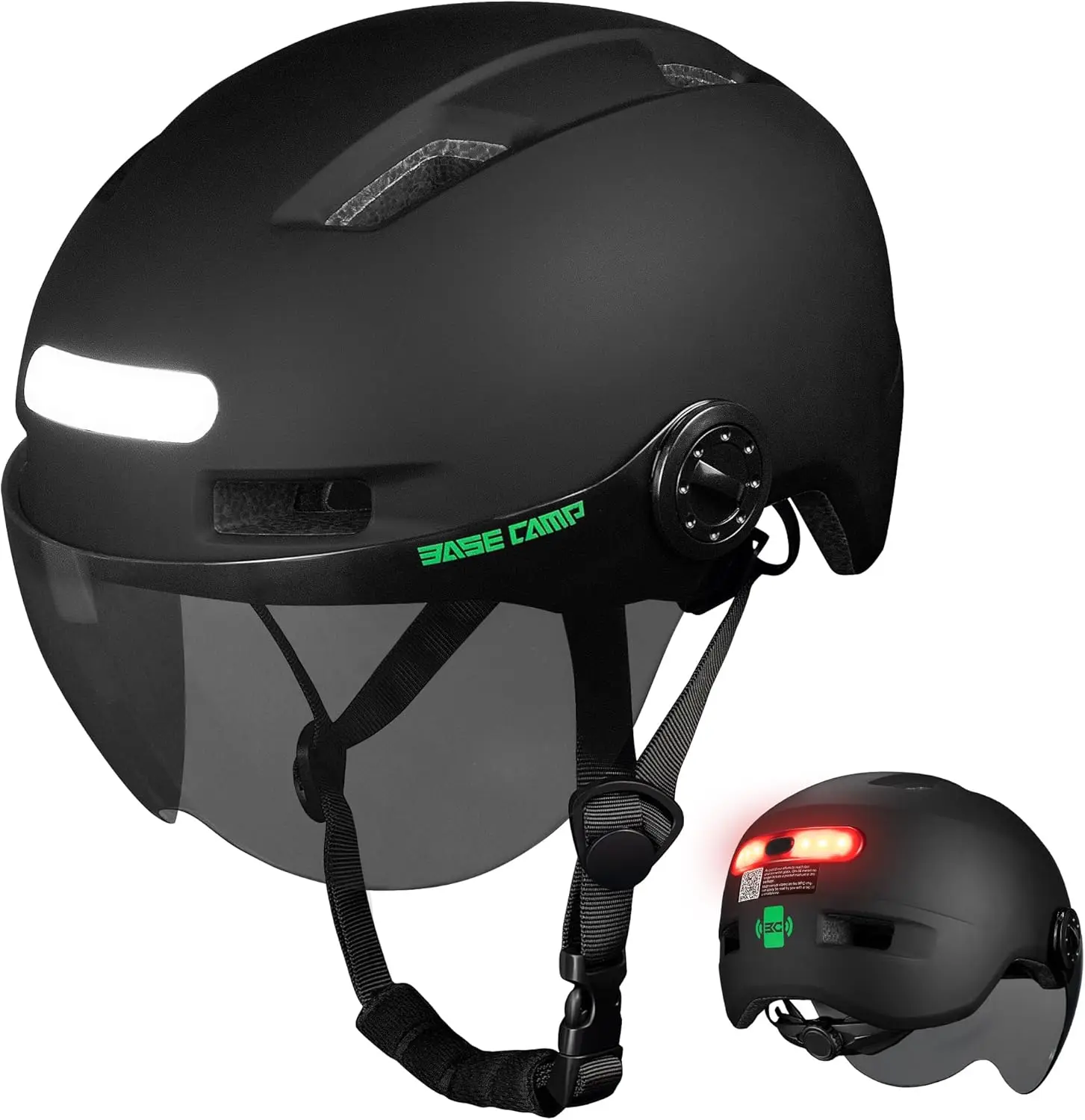 

Adult Bike Helmet with Front and Back Light Visor NTA 8776 Urban Smart Bike Helmet for Class 3 E Bikes Commuter Scooters Onewhee