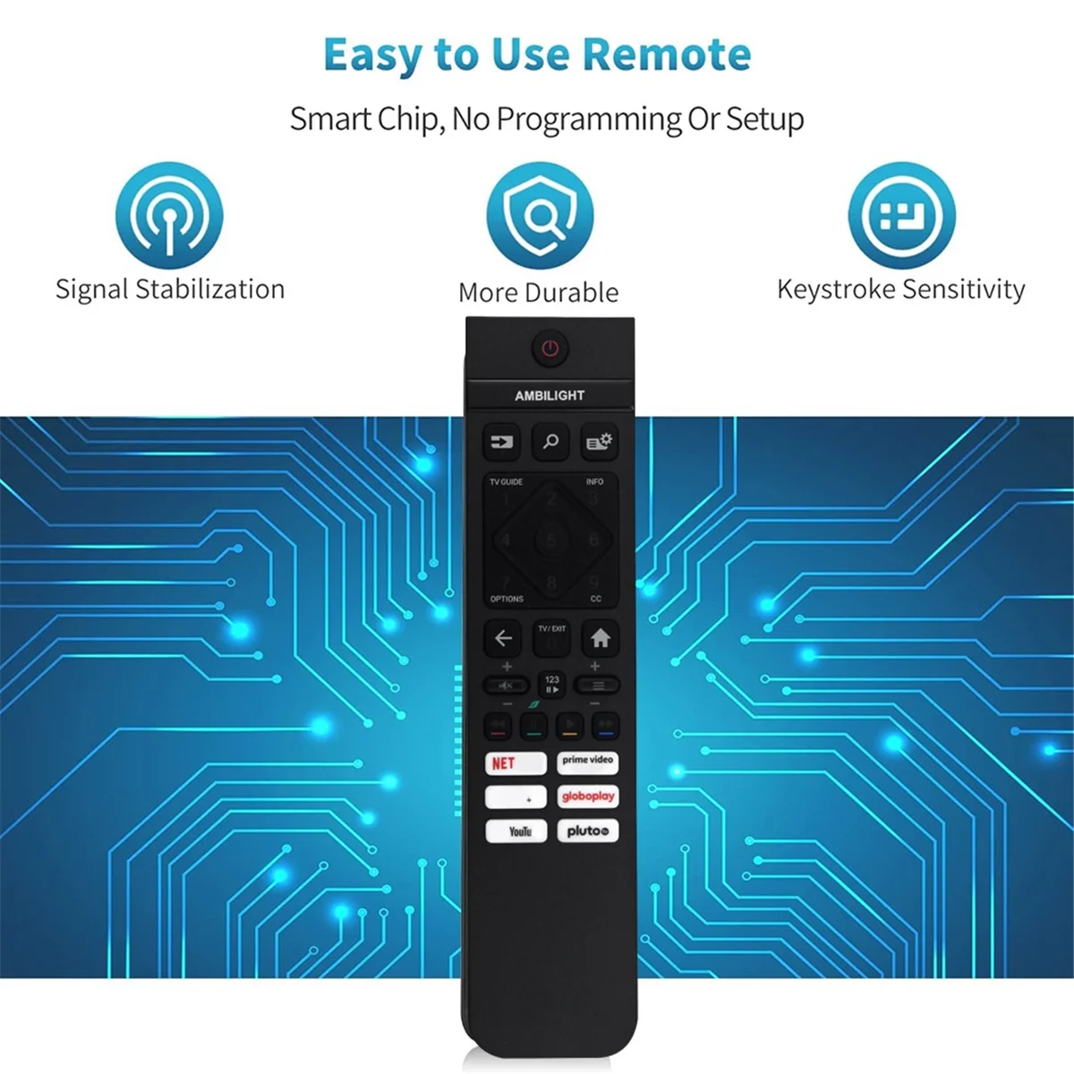 CCDD استبدال SRC-3216-12 جهاز التحكم عن بعد لتلفزيون فيليبس 398GR10BEPHNB000SY SRC-3216-12 جهاز التحكم عن بعد لا صوت