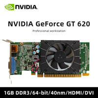 NVIDIA GeForce GT 620 1GB DDR3 PCIe Graphics Card, HDMI/DVI/VGA Outputs, Low Profile Design, Quiet Fan for Home/Office Desktop