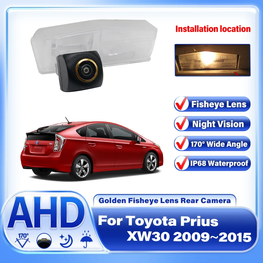 

Backup Rear View Wide Angle Waterproof Camera For Toyota Prius XW30 2009~2015 Night Vision license Plate Camera Parking Camera