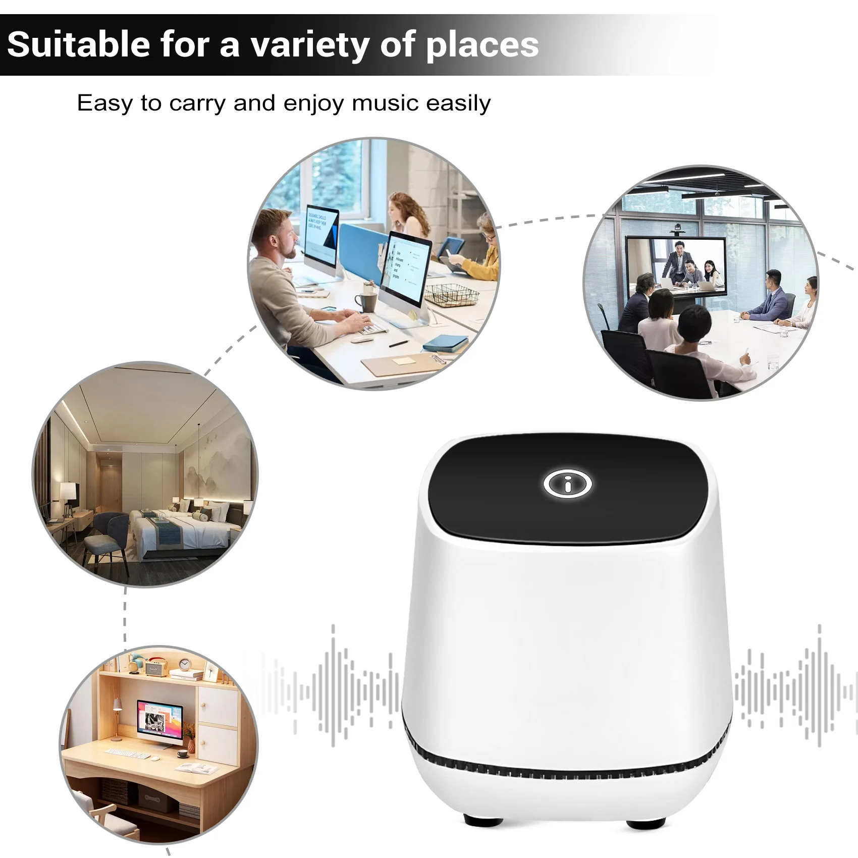 VVVBB Mini Desktop Speaker USB Powered and 3.5mm Audio Input Wired Computer Audio for PC/Smart Phone and Tablet Computer