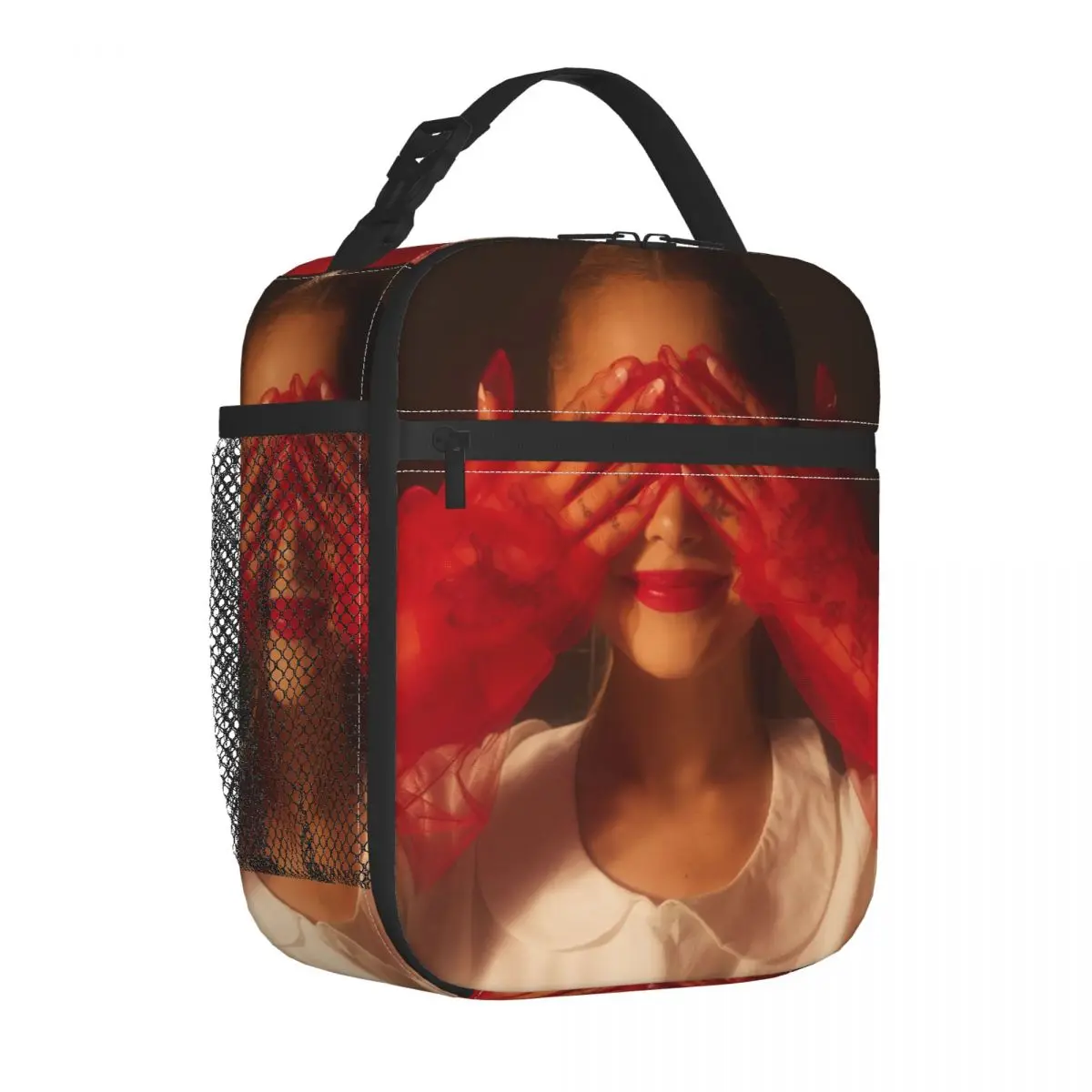 

Singer Ariana Grandes Insulated Lunch Bag Food Container Reusable Thermal Cooler Lunch Boxes For Picnic