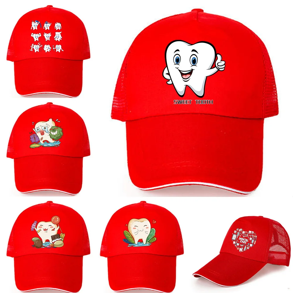 

Baseball Cap Men Women Summer Cotton Sunhat Unisex Teeth Print Outdoor Sports Snapback Running Fishing Travelling Baseball Hat