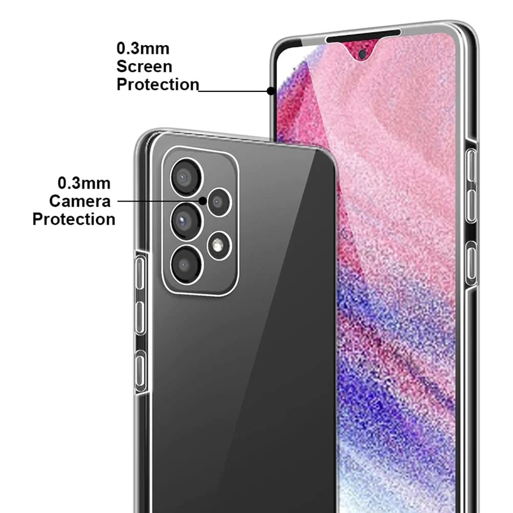 360 Full Body Cover Silicone Case For Oppo A98 A18 A38 A78 A95 A94 A96 A79 A78 A76 A74 Find X5 X3 Lite Double Transparent Cover