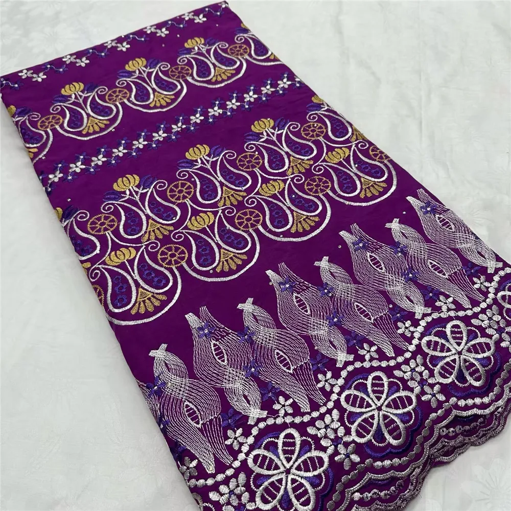 

Special Offer Swiss Voile Embroidered Lace Fabric High Quality African Cotton Lace Fabric With Stones For Wedding 5 Yards 16A95