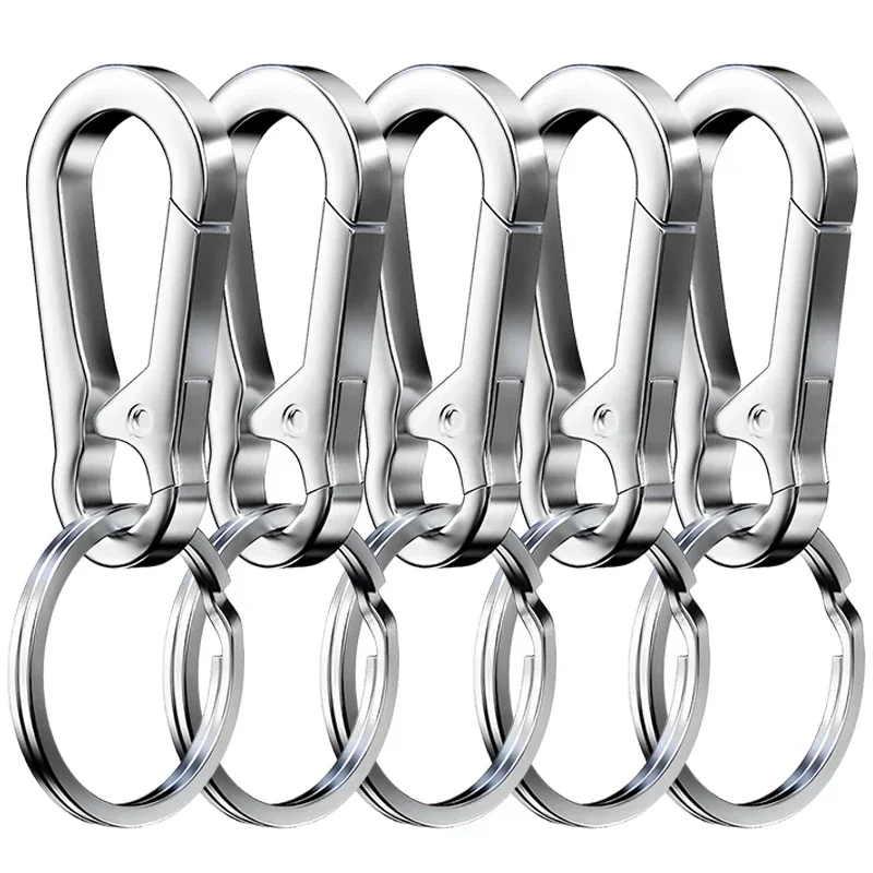 1/5PCS Metall Kürbis Schnalle Schlüsselbund Klettern Haken Auto Schlüsselbund Starke Karabiner Form Schlüsselbund Zubehör Vintage Schlüssel Kette ring