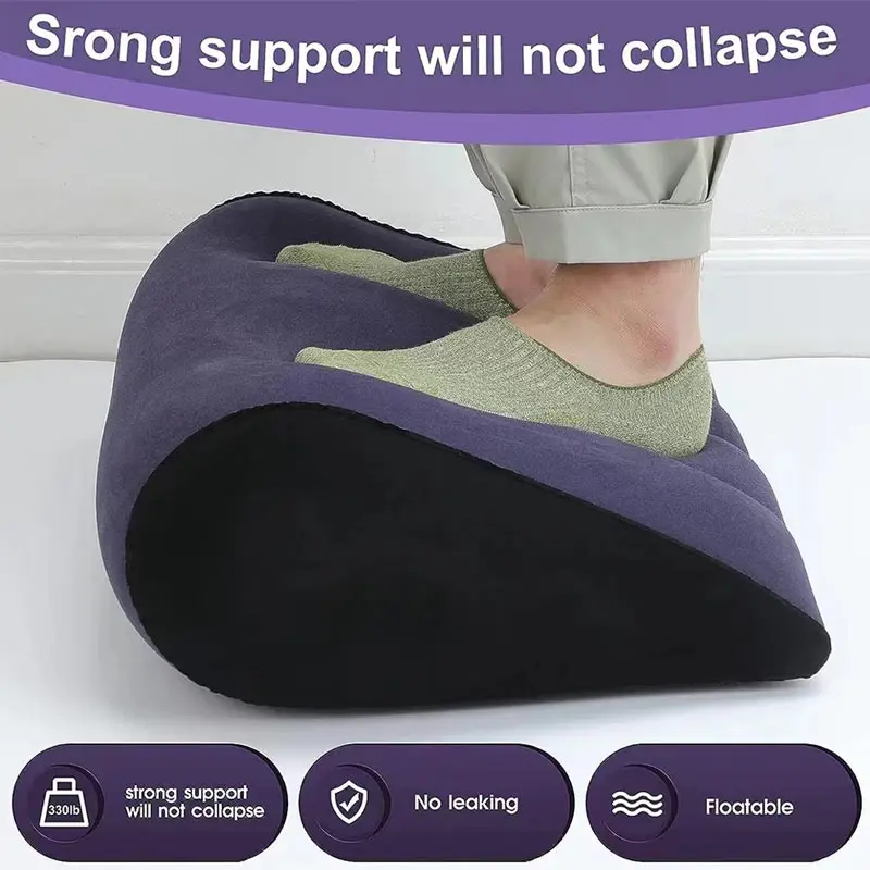 Inflatable Travel Pillow Multifunctional Body Pillow Lumbar Yoga Pillow Travel Positions Support Air Cushion Triangular Pillow