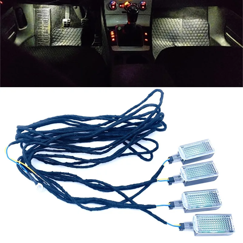 

1 Set Original LED Footwell Light For Golf Jetta MK5 MK6 Passat B6 B7 Tiguan Octavia Seat Leon for Audi A3 A4 A5 A6 A8 Q3 Q5 Q7