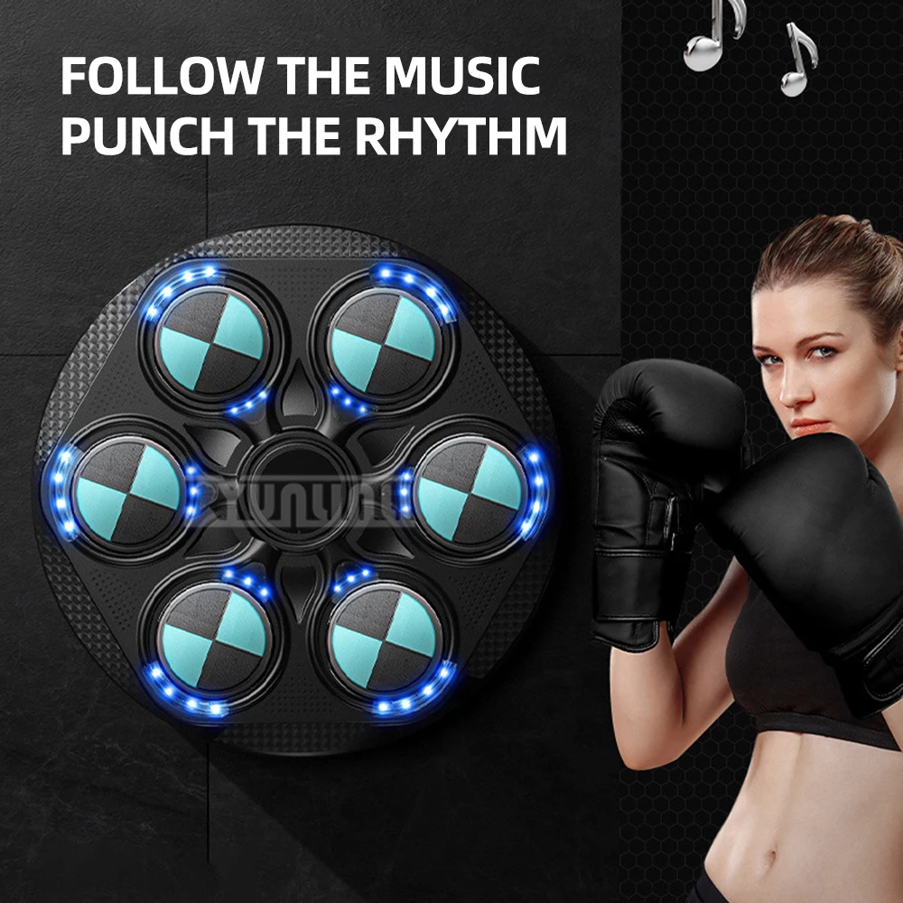 Music Fitness Lighting Rhythm Boxing Training Target Wall Hanging Home Adult and Children Boxing Machine Trainer