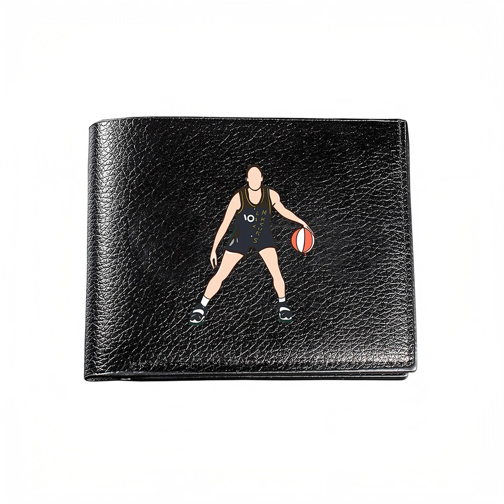 Basketball Player Design Men's Wallet Card Holder Casual Business Fashion Print Style Accessory