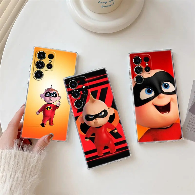 The Incredibles Cute Phone Case For Samsung Galaxy S24FE S25 S23 S21 Ultra S20 S24 FE S22 S25 Plus A35 A55 5G Case Clear Cover