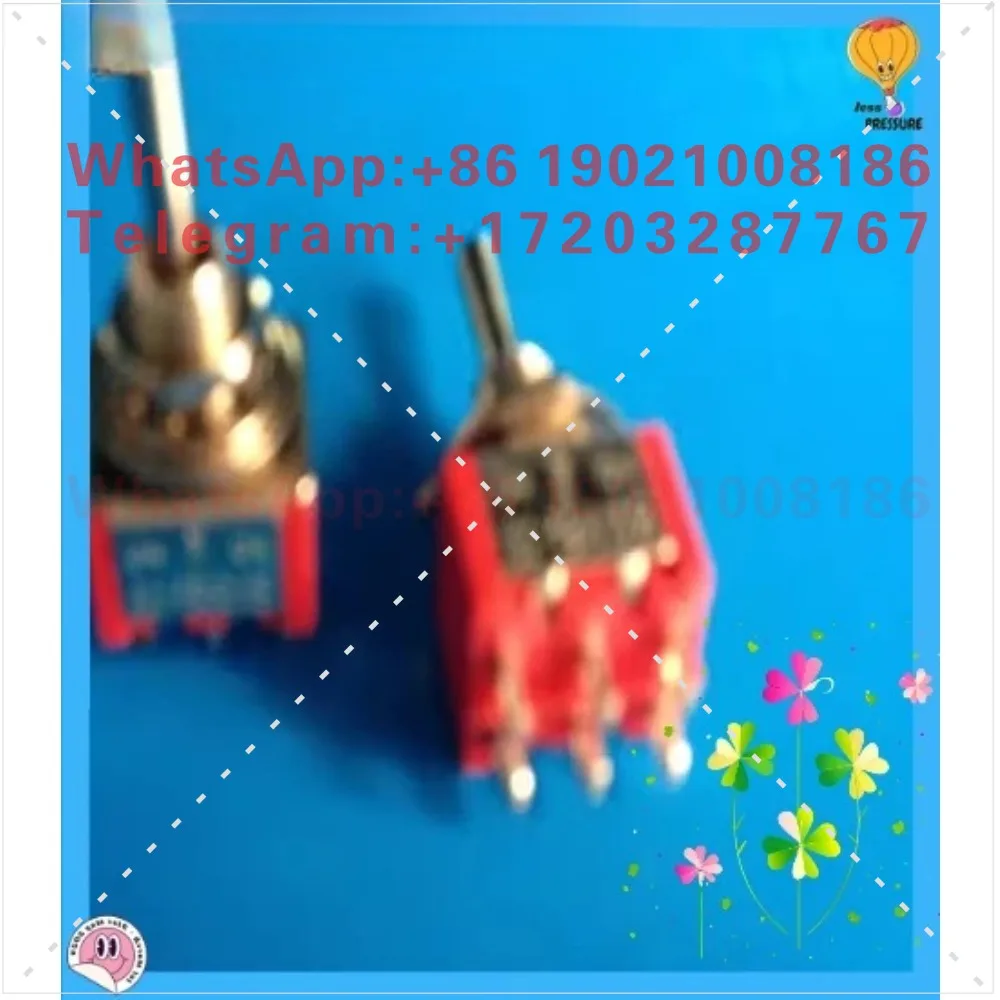 10PCS  Small welding foot toggle switch, KNX-223 six pin three position self resetting switch