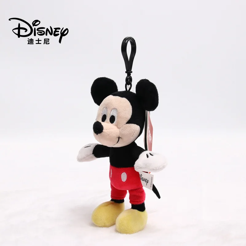 Około 16 cm Disney Myszka Miki Minnie Czerwono-Czarny Pluszowy Brelok Torba Płócienna Torba na Ramię Ozdoba do Zawieszenia Prezent Świąteczny dla Pary