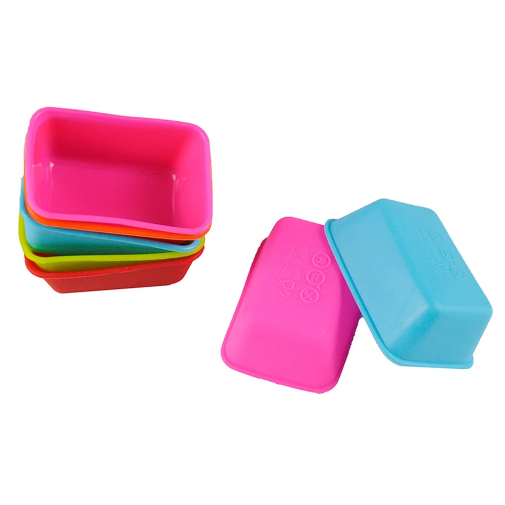 Silicone Cake Mold Rectangle Pan Bakeware Moulds Bread Toast Candy Mold Form Bakeware Baking Dishes Pastry Tools Loaf Pans