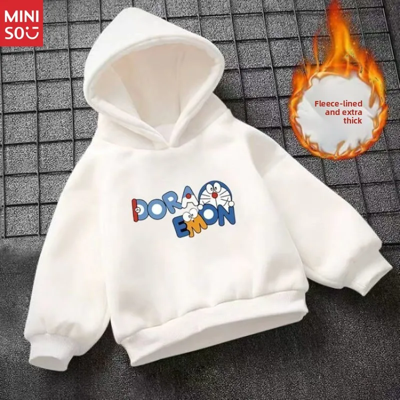 

Miniso Baby Fleece Hoodie | Winter Warm & Stylish Thickened Top, Cozy Long Sleeve Pullover