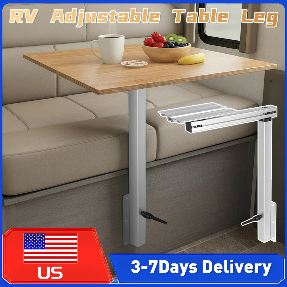 

RV Adjustable Table Leg 360°Rotatable Telescopic Removable Heavy Bracket for RVs Yachts Motorhome with Tabletop Carrier Board ﻿