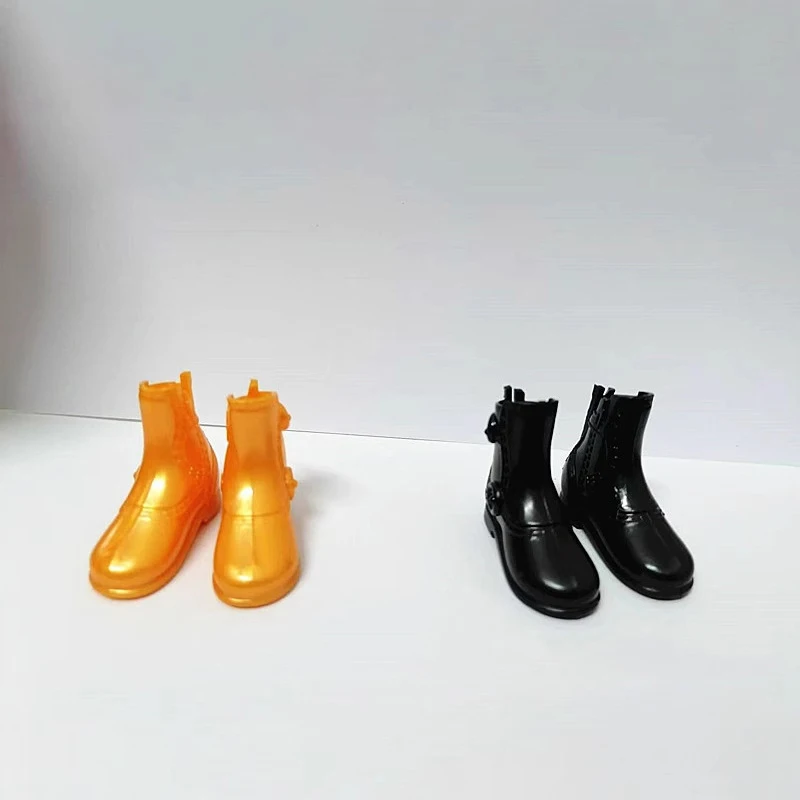 2Pairs High Quality Fashion Doll Shoes Plastic Boots Casual Shoes Mini Doll Toy Leather Shoes Short Boots Doll Accessories Toys