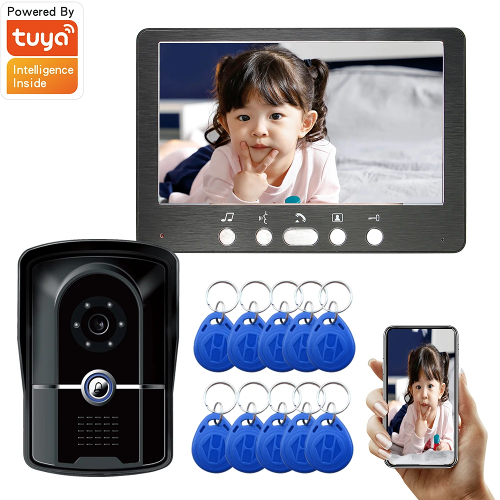 7 Inch Tuya Video Doorbell WiFi Outdoor Door Bell Waterproof IP65 Intercom Smart Home Google Alexa Wireless WiFi Door Phone Came