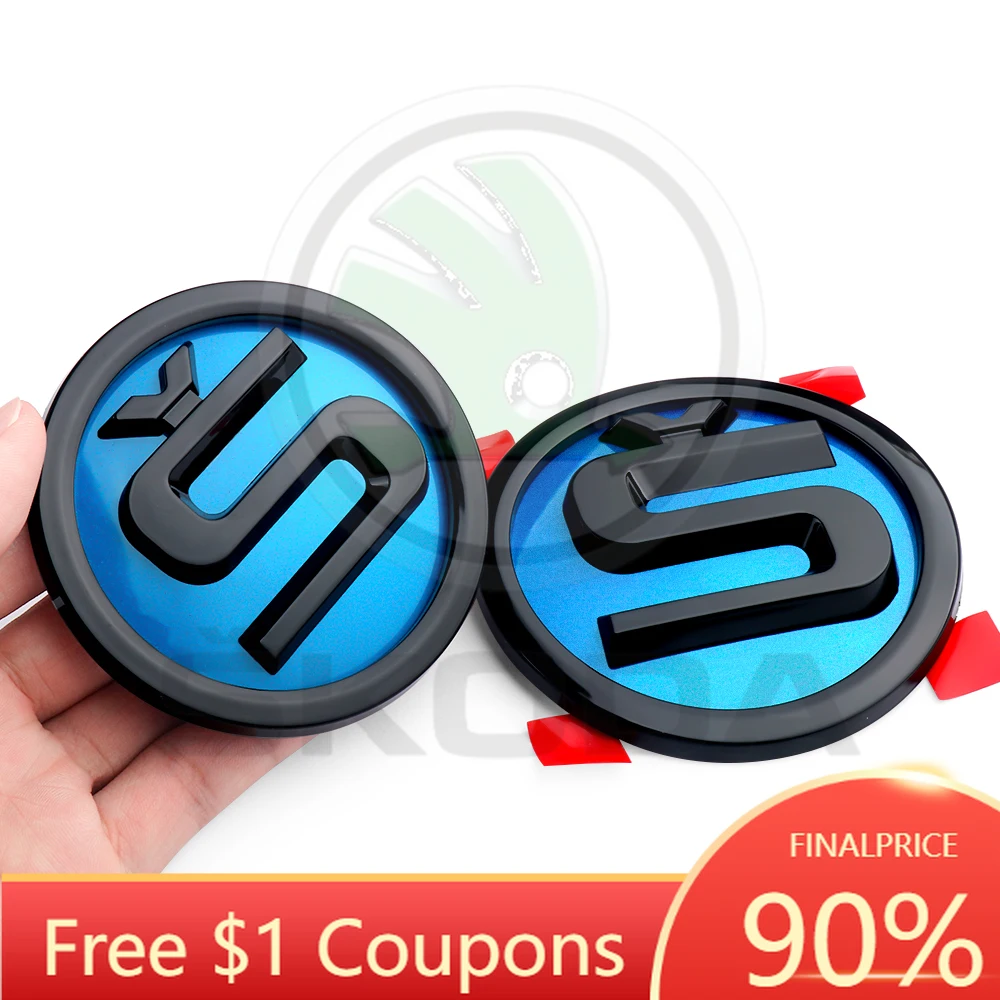 

2026 New ABS 80/90/100mm Car Front Hood Badge Bonnet Emblem Trunk Sticker For Skoda Yeti Octavia 2 3 A5 Fabia Kodiaq Karoq Super