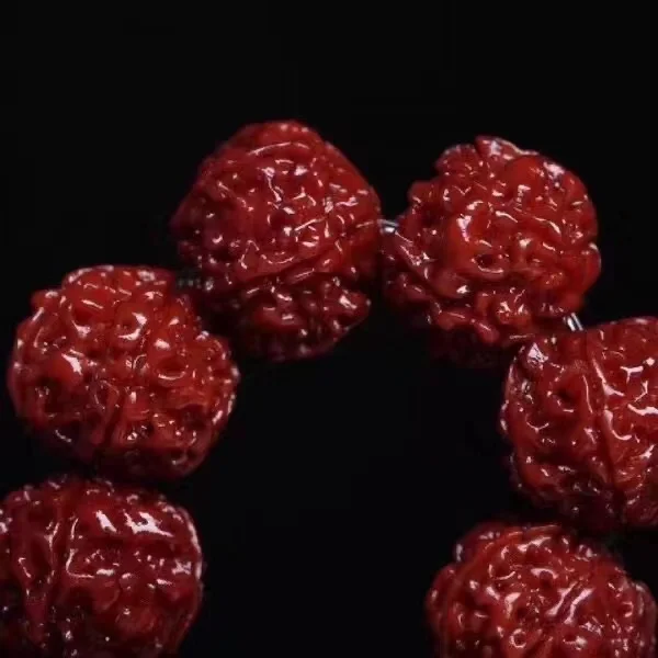Nepal Rudraksha Sub Machine Brushed Patina Bracelet Men and Women Jadified 5 Mukhi Cultural Artifact Prayer Beads