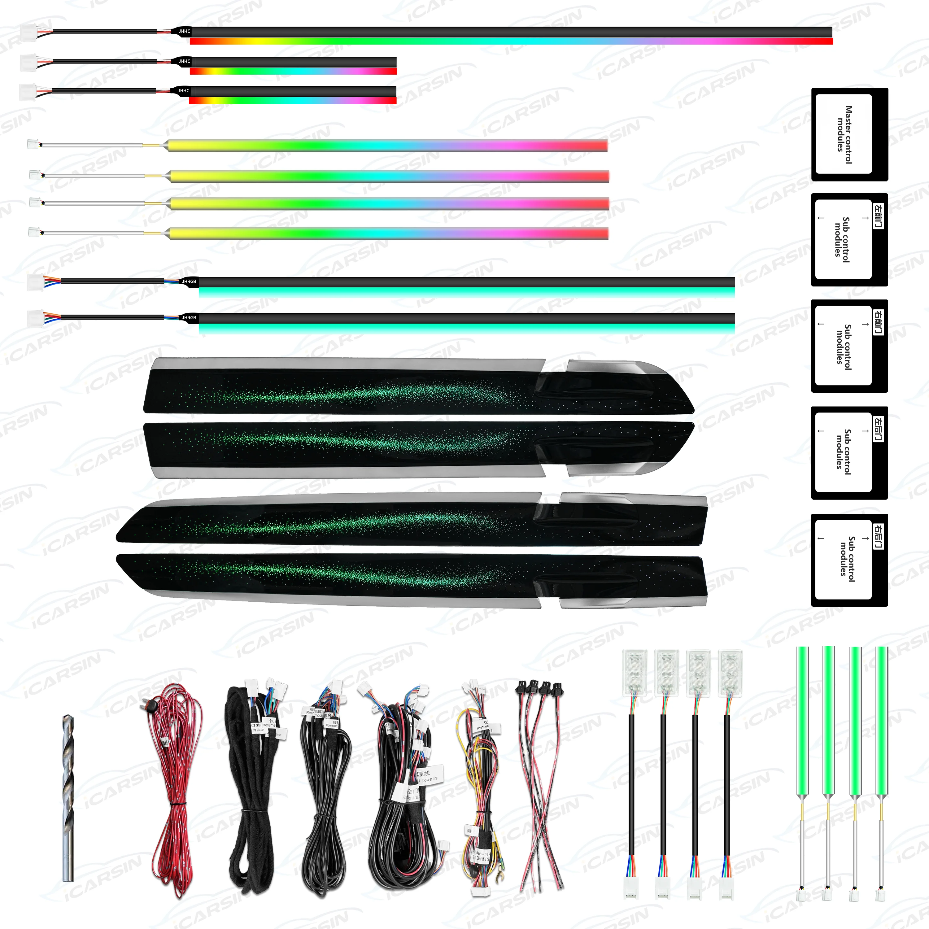 

256 Colors Symphony LED Car Interior Ambient Lighting for BMW 7 Series F01/F02 2008-2015 Atmosphere Strip Accessories Upgrade