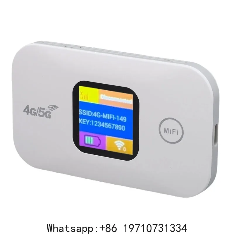 300Mbps 4G Mobile Hotspot LED Display Portable SIM Slot Connect Up to 10 Devices Portable WiFi Hotspot for Camping Travel