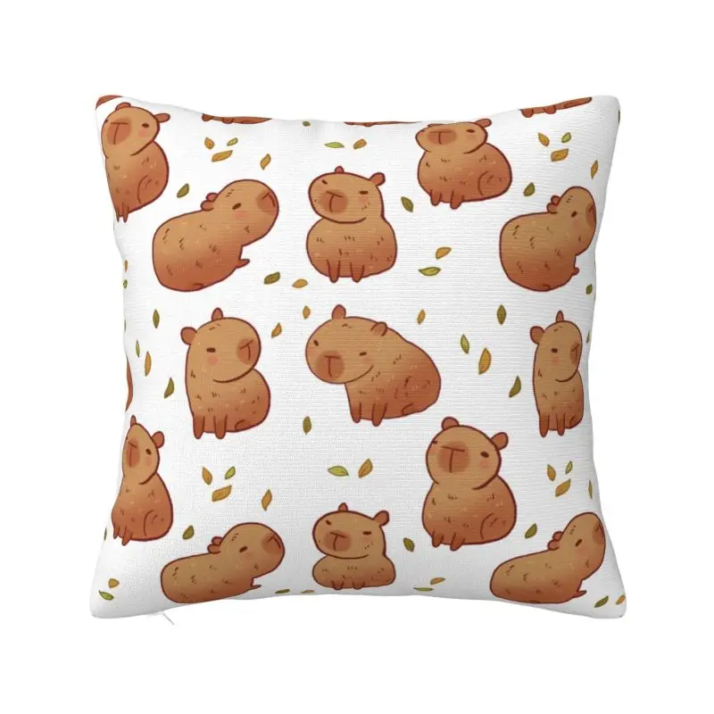 Capybara Pillow Cover Home Decorative Wild Animals Of South America Cushion Cover Throw Pillow for Living Room Printing