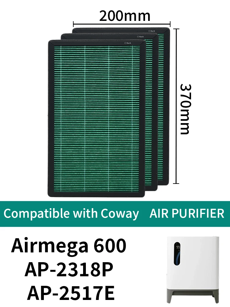 Airmega 600 Filter Replacement Compatible with Coway Airmega 600 Air Purifier AP-2517E AP-2318P  (3PACK)