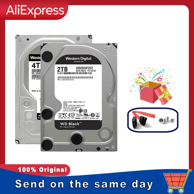 Жесткий диск Western Digital Game, черный, 4 ТБ, 6 ТБ, 8 ТБ, 1 ТБ, устройство жесткого диска SATA3 со скоростью 7200 об/мин