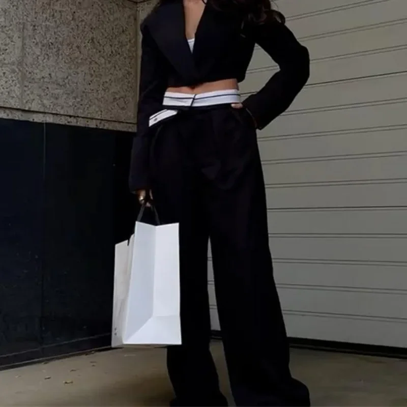 

2024 Autumn Solid Casual Loose Pants Fashion Women Pants Trousers Office Pants Street Work Trousers Joggers Pantalon 28163