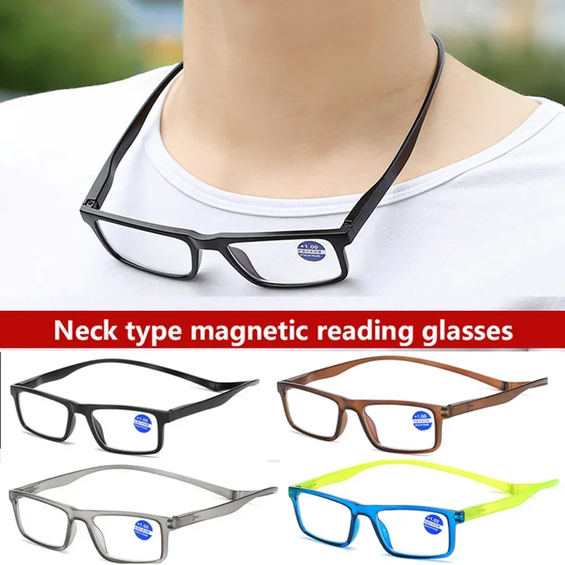 Halter Neck Reading Glasses Men Women Presbyopia Optical Eyeglasses Light Stretch Legs Frame Reading Eyewear Oculos Gafas