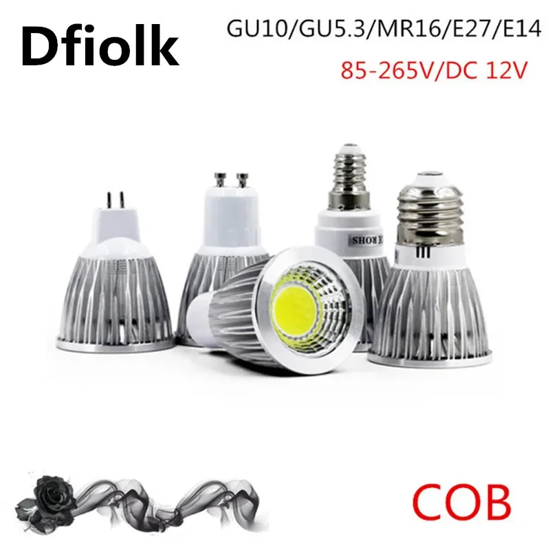 

COB LED Downlight 6W 9W 12W LED Bulb GU10 / GU5.3 / E27 / E14 85-265V MR16 12V Cob LED Bulb, Warm White Light, Cold White Light,