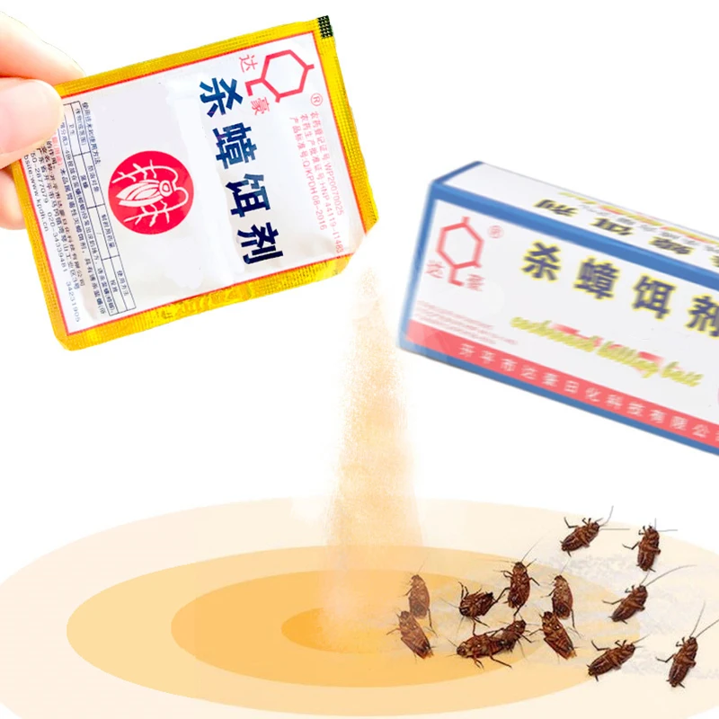 100Pcs 2% Cockroach Killer Baits Cockroach Killing Powder Repeller Trap Anti Pest Ants Spider Effective Pest Control Products