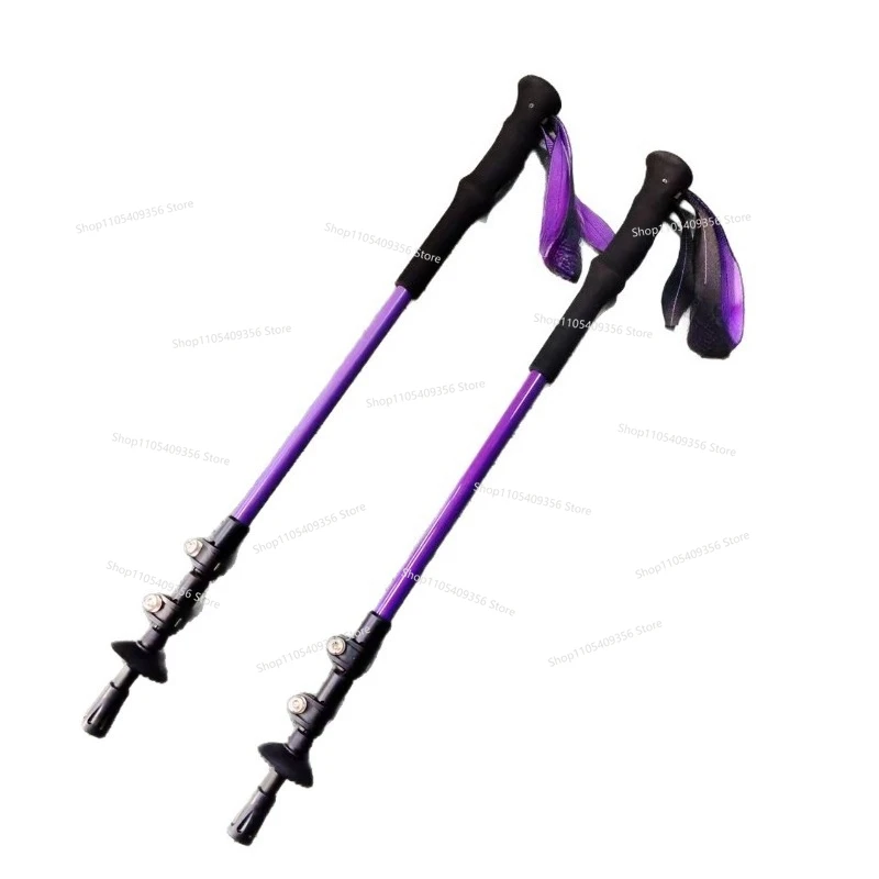 For Ultra-light 3K Carbon Fiber Retractable Outer Lock Carbon Trekking Poles Professional Outdoor Three-section Trekking Poles