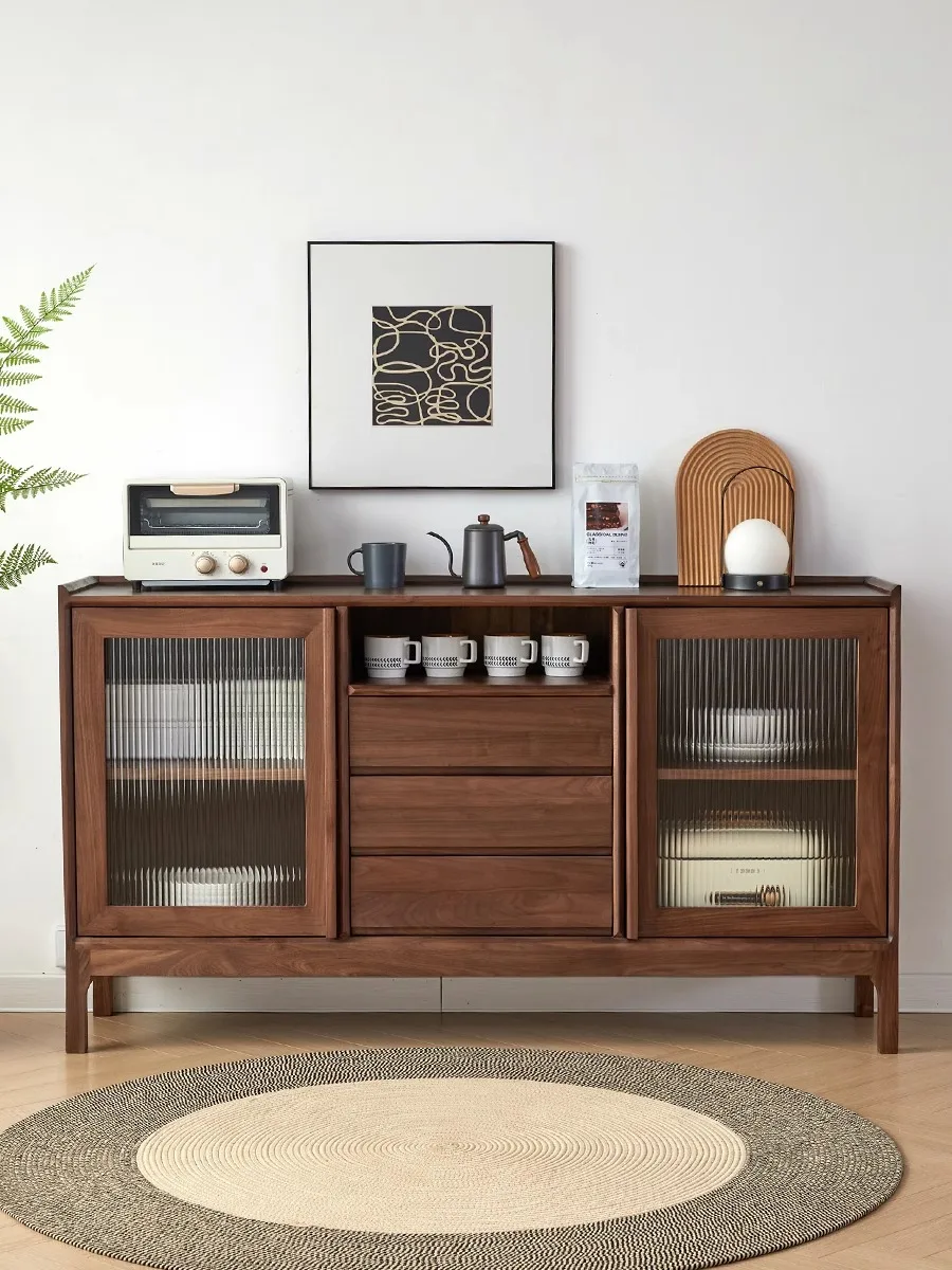 

Буфет для столовой из черного ореха, тумба для чая из массива дерева, тумба для хранения из белого дуба и вишни для гостиной и кухни